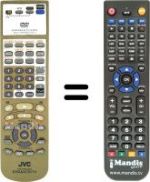 Télécommande équivalente JVC XV 2EU