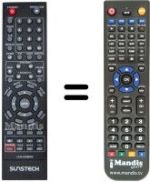 Télécommande équivalente Sunstech LCX-UD800