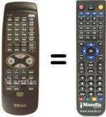 Télécommande équivalente TEAK DV-3000