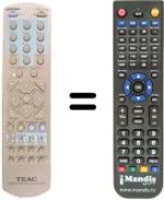 Télécommande équivalente TEAK DV-3500