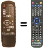 Télécommande équivalente Arc En Ciel DVD 400 SA