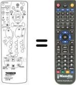 Télécommande équivalente Teleavia DTH 3700