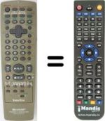 Télécommande équivalente Sharp DVNS 65