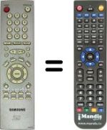 Replacement remote control Samsung DVD M-205