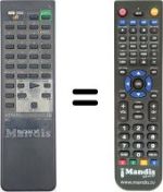 Télécommande équivalente Sony SLV-213
