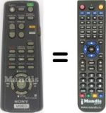 Télécommande équivalente Sony SLV-E530VC