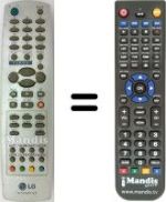 Télécommande équivalente LG 6710V00112E