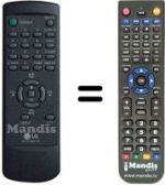Télécommande équivalente LG 6710V00017F