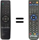 Télécommande équivalente LG 6710V00039C