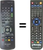 Replacement remote control Sharp LC-26AD5EGY