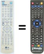 Télécommande équivalente LG DR289H