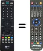 Télécommande équivalente LG 19LS4D