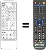 Télécommande équivalente Hitachi CL2846TAN