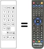 Gleichwertige Fernbedienung JVC CT70FC