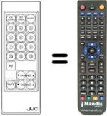 Télécommande équivalente JVC CT75