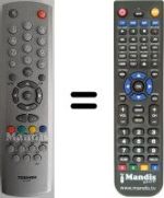 Replacement remote control Toshiba 33N23G