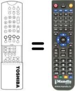 Gleichwertige Fernbedienung Toshiba 2330-6234