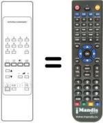 Télécommande équivalente Dual TV7003