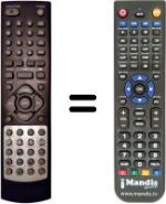 Replacement remote control DVD-DX7800