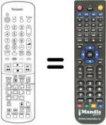 Télécommande équivalente Panasonic EUR51922