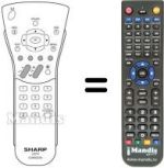 Replacement remote control Sharp LC13B2E