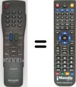 Replacement remote control Sharp LC-20S5U