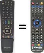 Replacement remote control Sharp LC32LX700E