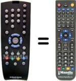 Replacement remote control Grundig PXW110-6615 REF