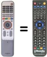 Télécommande équivalente RC539