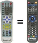 Télécommande équivalente Amstrad D150