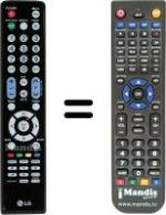Télécommande équivalente LG 55SL8500