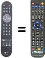 Télécommande équivalente LG 6710T00003P