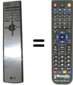 Télécommande équivalente LG 6710V00084U