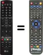 Télécommande équivalente LG 32LD450-ZA