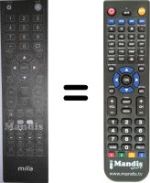 Replacement remote control MIIA MTV 32 LC HD