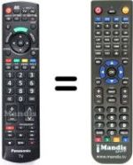 Télécommande équivalente Panasonic N2QAYB000350