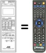 Replacement remote control JVC PQ10543BU