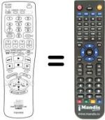 Replacement remote control JVC PQ21953S