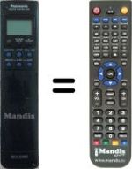 Télécommande équivalente Panasonic NV-J47