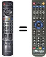 Télécommande équivalente Panasonic N2QAYB000181