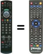 Télécommande équivalente Panasonic N2QAYB000420