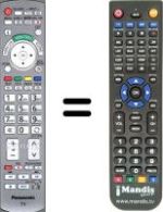 Gleichwertige Fernbedienung Panasonic TX-L37V20E