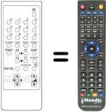 Télécommande équivalente Daewoo DMQ1417