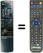 Télécommande équivalente Aiwa HV-FX3800
