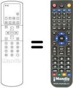 Télécommande équivalente Toshiba 28H14D