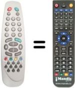 Télécommande équivalente Vestel CT5159