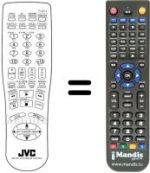 Gleichwertige Fernbedienung JVC XV521BK