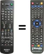 Télécommande équivalente Sony KV-25F1D