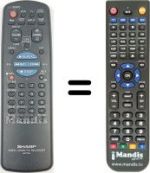 Télécommande équivalente Sharp VC-M411GM