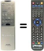 Télécommande équivalente Sharp RRMCG1292CESA